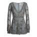 Lace & Beads Esme Grey Playsuit